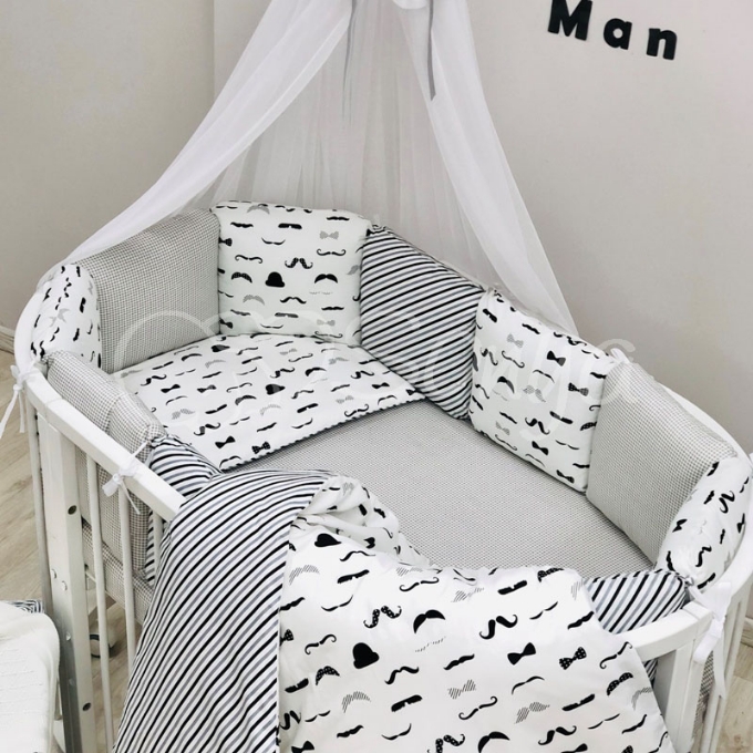 set lenjerie patut rotund alba